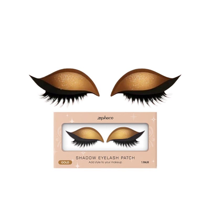 Lazy-person eyeshadow and eyelash stickers, all-in-one, quick and long-lasting, portable synthetic fiber false eyelash stickers ZP-A02-0008-01